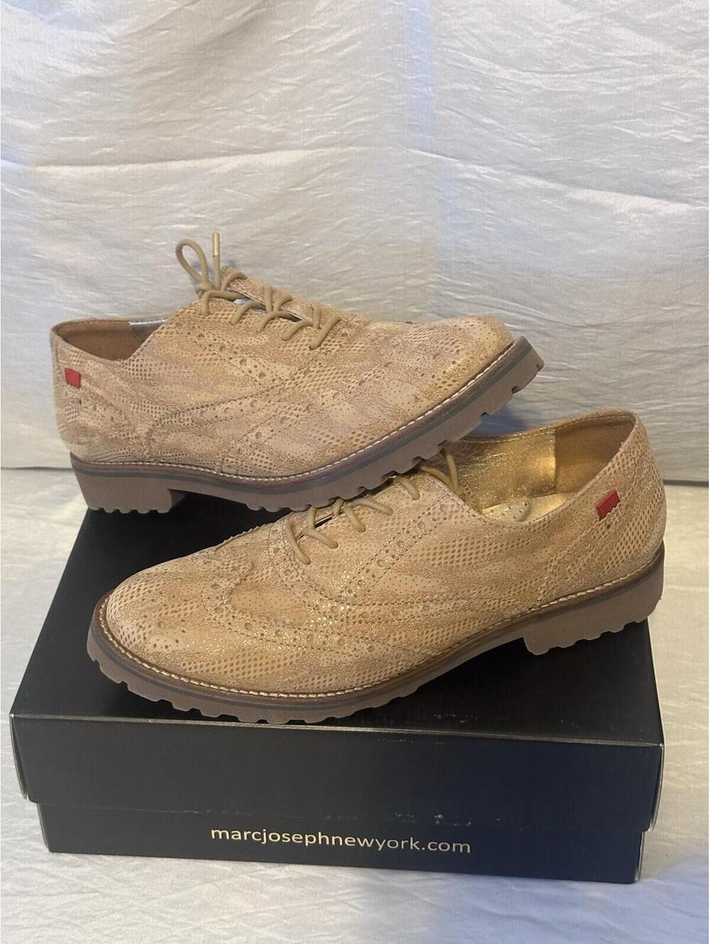 Marc Joseph New York Central Park West Womans Leather Wingtip Shoes Size 9.5